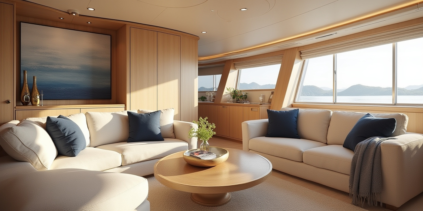 Popular yacht interior design styles including classic, modern, minimalist, and Mediterranean.