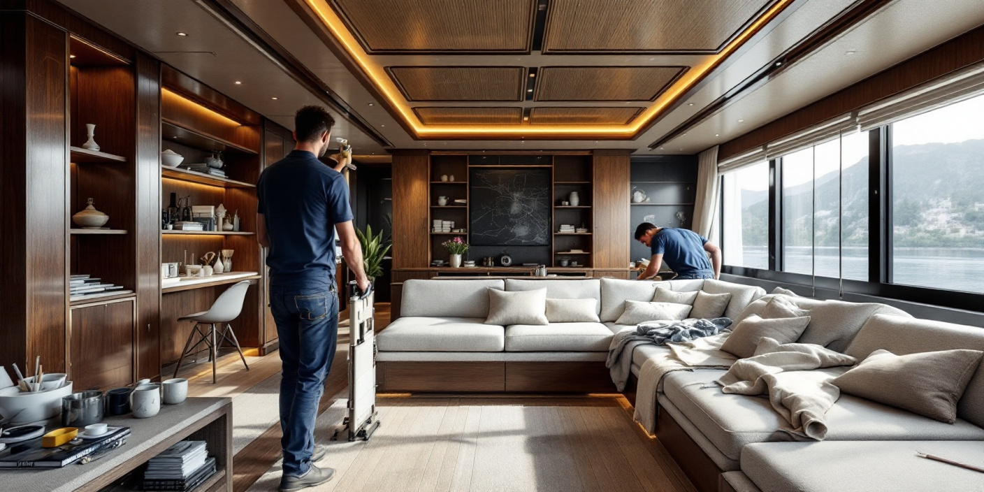 Popular yacht interior design styles including classic, modern, minimalist, and Mediterranean.