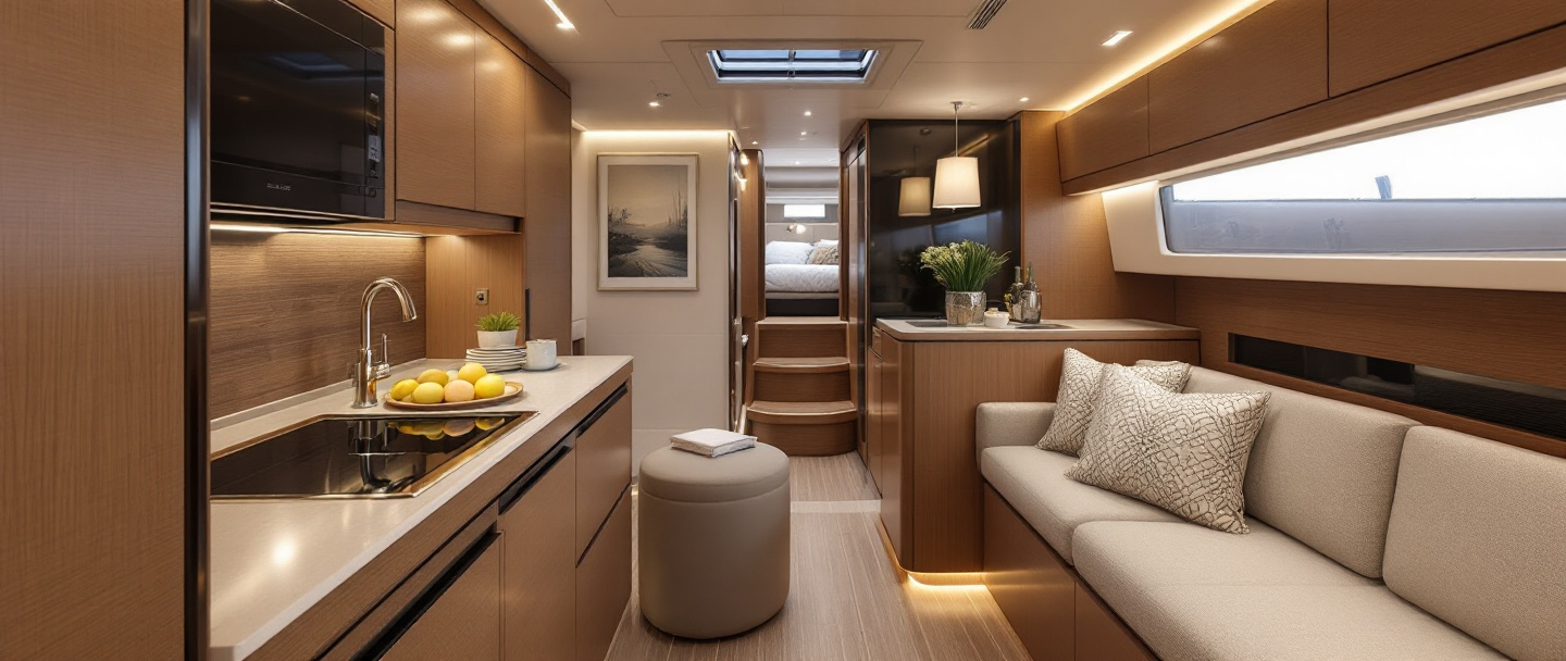Popular yacht interior design styles including classic, modern, minimalist, and Mediterranean.