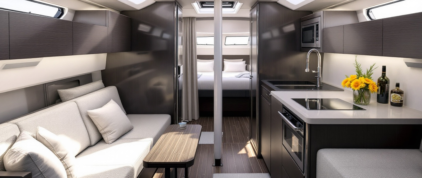 Popular yacht interior design styles including classic, modern, minimalist, and Mediterranean.