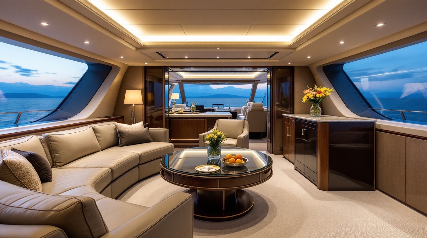 Popular yacht interior design styles including classic, modern, minimalist, and Mediterranean.