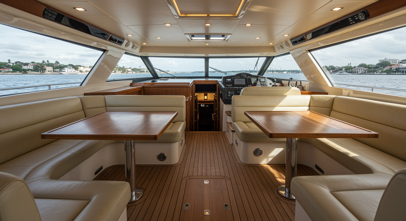 Popular yacht interior design styles including classic, modern, minimalist, and Mediterranean.