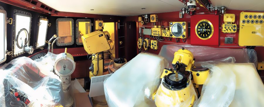 Professional redesign and manufacturing of cabin interiors for the "PITSUNDA" yacht by OSNOVA.YACHTS, using premium materials and modern design techniques