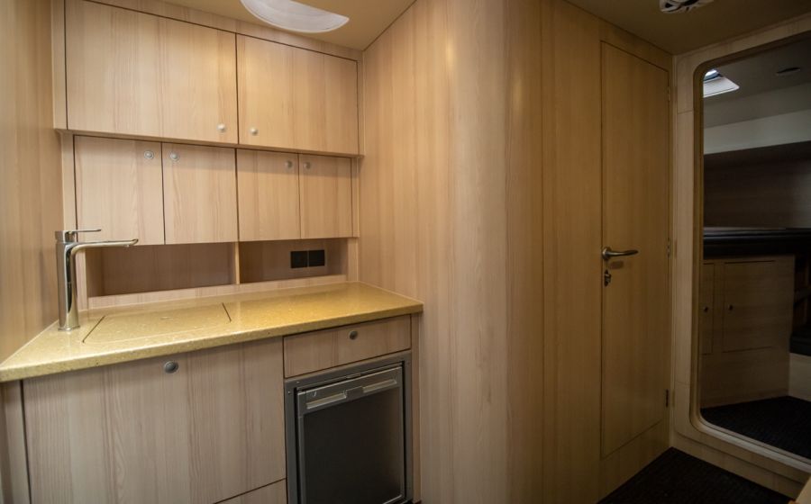 Expertly crafted interior and custom furniture for the "PILOT C50 MAXX" pilot boat, ensuring durability and functionality