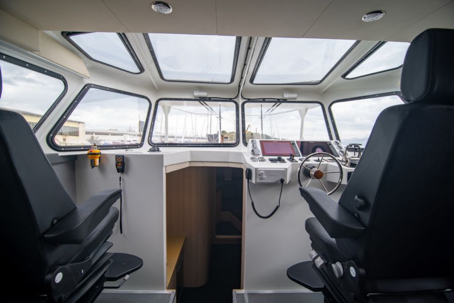 Interior manufacturing of the "PILOT C50 MAXX" motor boat by OSNOVA.YACHTS